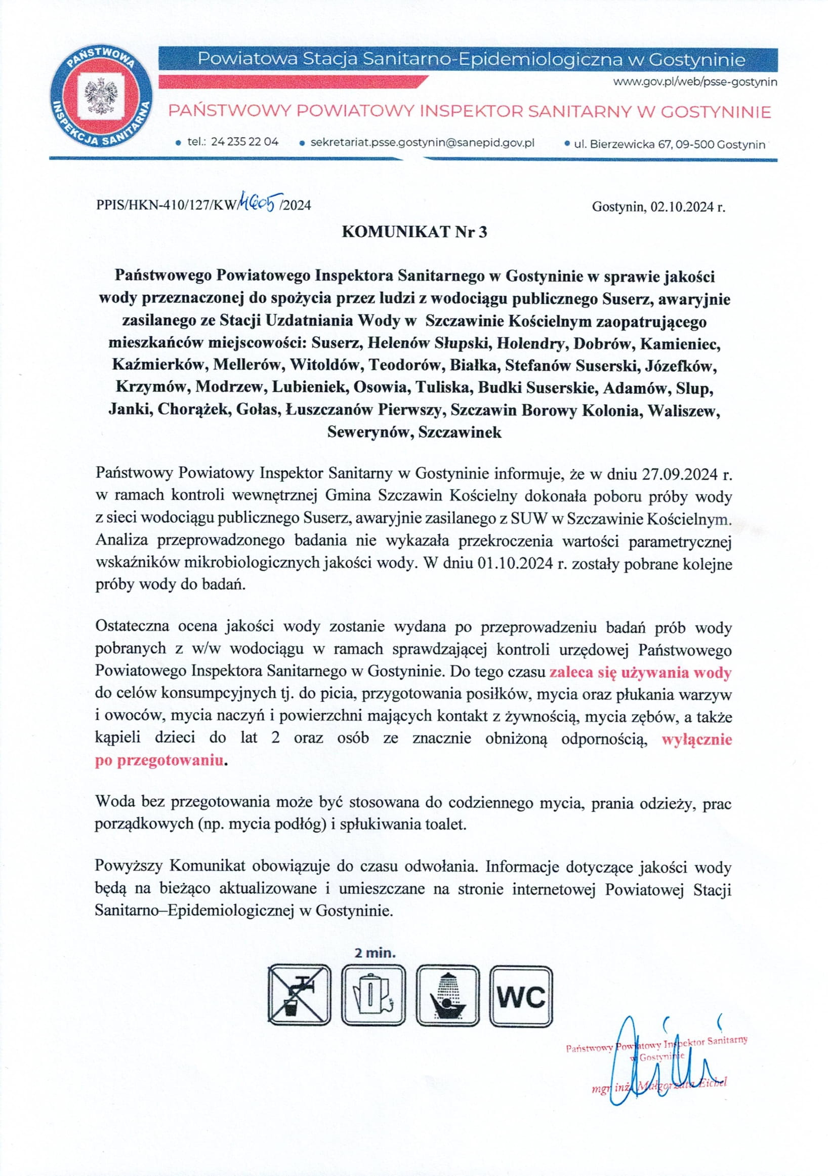 Komunikat Nr 3 Suserz 1